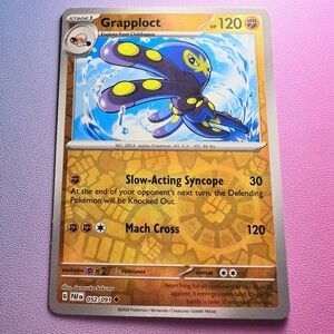 grapploct [reverse holo] - 052/091 (uncommon) — pokemon: paldean fates